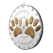 Cible De Fléchettes Empreinte de patte de chien de bois (Devant droit)