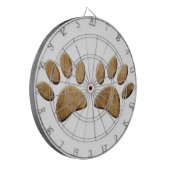 Cible De Fléchettes Empreinte de patte de chien de bois (Devant gauche)