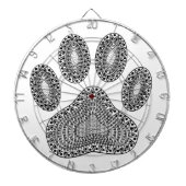 Cible De Fléchettes Empreinte de patte d'encre Abstrait (Devant)