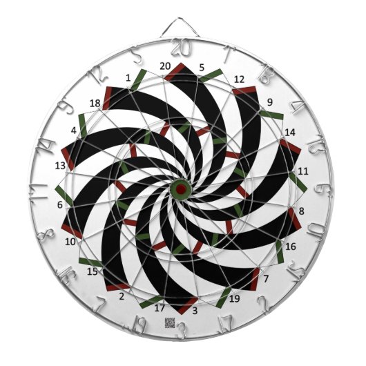 Cible de fléchettes en spirale version miroir (Devant)