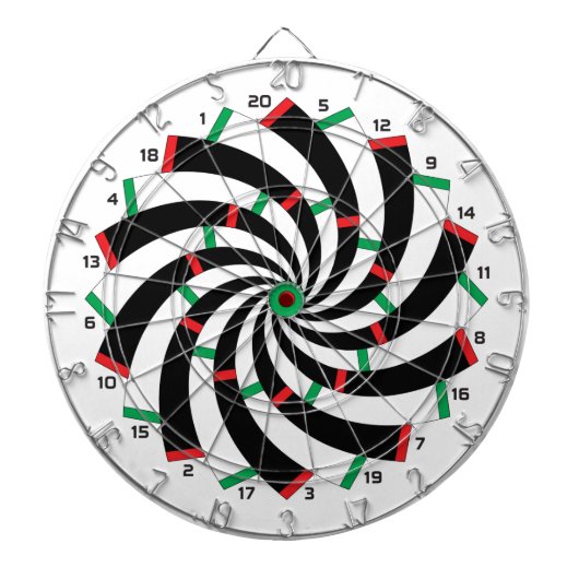 Cible de fléchettes en spirale version miroir (Devant)