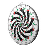 Cible de fléchettes en spirale version miroir (Devant droit)