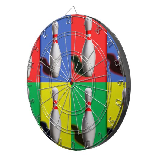 Cible De Fléchettes Épingles de Bowling gras (Devant droit)