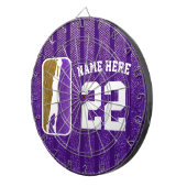 Cible De Fléchettes Équipe de basket-ball de Parties scintillant viole (Devant droit)