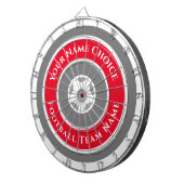 Cible De Fléchettes Équipe sportive personnalisée en rouge (Devant droit)