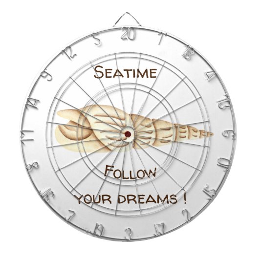 Cible De Fléchettes Été Suivez vos rêves Coquille Romantique Mignon (Devant)