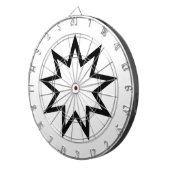 Cible De Fléchettes Étoile à neuf points (Symbole de la foi bahaï) (Devant droit)