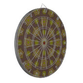 Cible De Fléchettes Étoiles et cercles en brun et vert (Devant gauche)