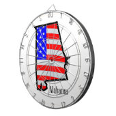 Cible De Fléchettes Étoiles et rayures de l'Alabama (Devant droit)