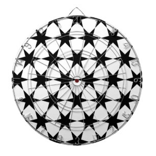 CIBLE DE FLÉCHETTES ÉTOILES NOIRES