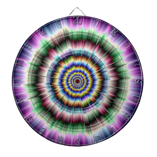 Cible De Fléchettes Explosion dans violet vert et bleu Dartboard (Devant)