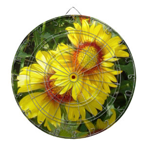 Cible De Fléchettes F6 Fleurs sauvages jaunes Gaillardia