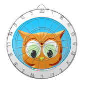 Cible De Fléchettes Face D'Une Petite Chouette (Devant)