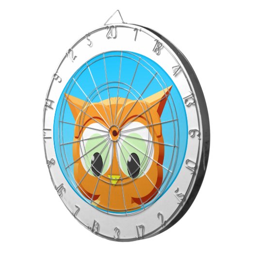 Cible De Fléchettes Face D'Une Petite Chouette (Devant droit)