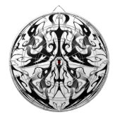 Cible De Fléchettes Face élégante dans le feu et flammes conception tr (Devant)