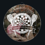 Cible De Fléchettes Famille moderne Nom personnalisé Mariage Photo<br><div class="desc">Le Modern Family Custom Name Mariage Photo Cible de flechettes allie divertissement et ambiance personnelle, avec un design contemporain qui met en valeur une photo de votre choix, le nom du couple et la date du mariage. Ce tableau de bord customisé fait un centre fantastique pour les festivités mariages ou...</div>