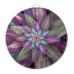 Cible De Fléchettes Fantastique Fleur Exotique Colorée
