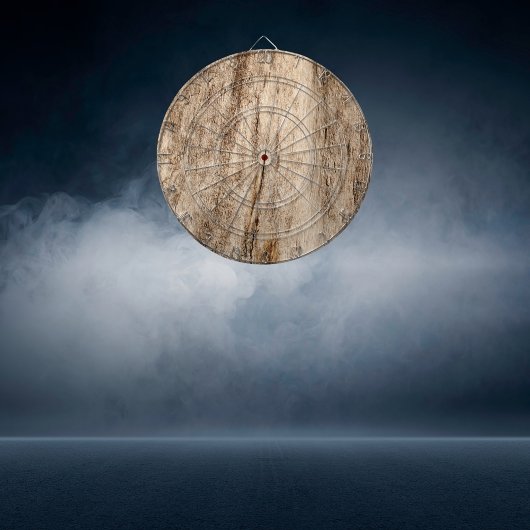 Cible De Fléchettes Faux Bois Vieux