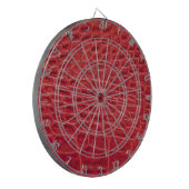 Cible De Fléchettes Faux rouge alligator cuir (Devant gauche)