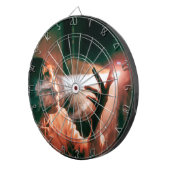 Cible De Fléchettes Femme dans la lumière et la fumée (Devant droit)