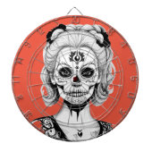 CIBLE DE FLÉCHETTES FEMME SKULLHEAD (Devant)