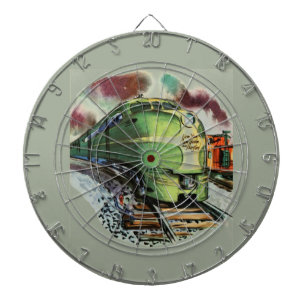 Cible de flechettes ferroviaire vintage