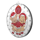 Cible De Fléchettes Festive Dartboard Design pour un joyeux Noël (Devant droit)