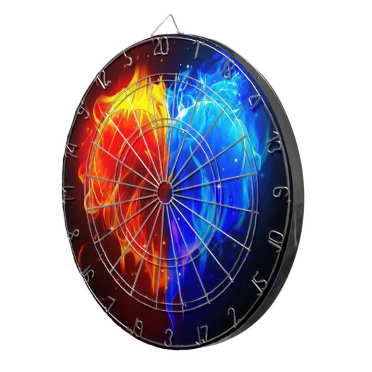 Cible De Fléchettes Feu de coeur (Devant droit)