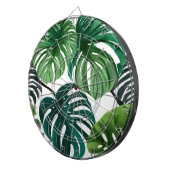 Cible De Fléchettes Feuilles de Monstera Aquarelle Botanique Moderne (Devant droit)