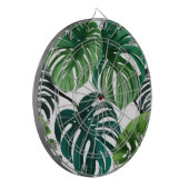 Cible De Fléchettes Feuilles de Monstera Aquarelle Botanique Moderne (Devant gauche)