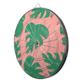Cible De Fléchettes Feuilles de Monstera Motif Abstrait de Traînées (Devant droit)