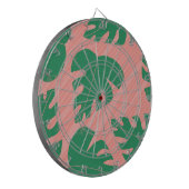 Cible De Fléchettes Feuilles de Monstera Motif Abstrait de Traînées (Devant gauche)