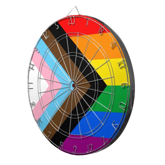 Cible De Fléchettes Fierté de progrès LGBTQ+ (Devant droit)