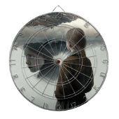 Cible De Fléchettes Fille avec des nuages (Devant)