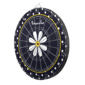 Cible De Fléchettes Fille Mod Daisées et Pois avec le nom (Devant droit)