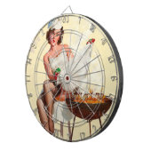 Cible De Fléchettes Fille pin-up barbecue (Devant droit)