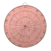Cible De Fléchettes Filles Rose étoiles Motif (Devant)