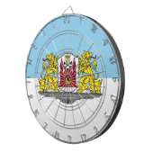 Cible De Fléchettes Flag of Riga, Latvia Dartboard (Devant droit)