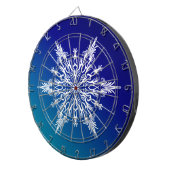 Cible De Fléchettes FLAKE DE NEIGE en bleu (Devant droit)