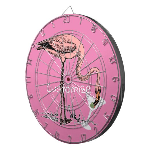 Cible De Fléchettes Flamant rose Boire Martini Thunder_Cove (Devant droit)