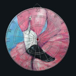 Cible De Fléchettes Flamant rose rose<br><div class="desc">Flamant rose étant prêt pour prendre un petit somme</div>