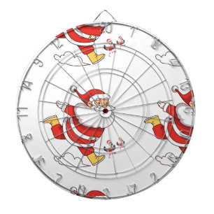 Cible De Fléchettes Flamant rose tropical Père Noël Motif de Noël Tags