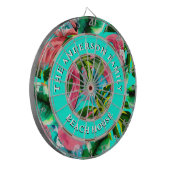 Cible De Fléchettes Flamants roses tropicaux Nom de famille Maison de  (Devant gauche)