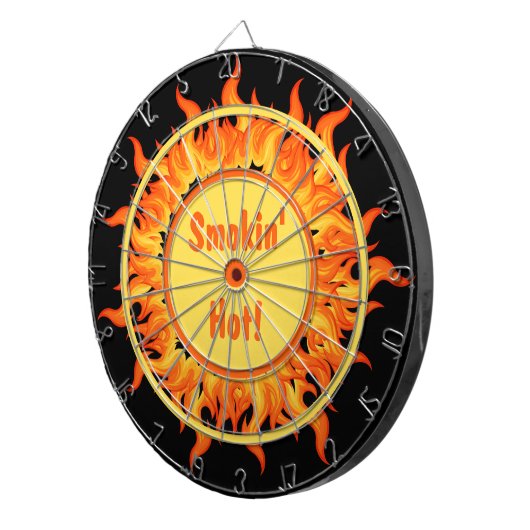 Cible De Fléchettes Flames of Fire Black Personalized (Devant droit)