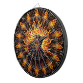 Cible De Fléchettes Flamme Phoenix Circulaire Graphique (Devant droit)