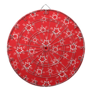 Cible De Fléchettes Flèches de neige, Flakes rouges et blancs, Neige