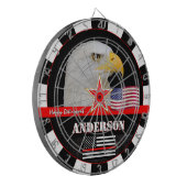 Cible De Fléchettes fléchettes de la ligne rouge mince, drapeau améric (Devant gauche)