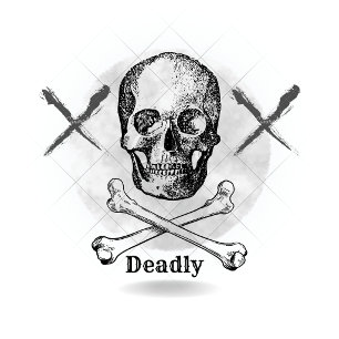 Cible De Fléchettes Fléchettes Gothiques Crâne et Couteaux Croisés Art