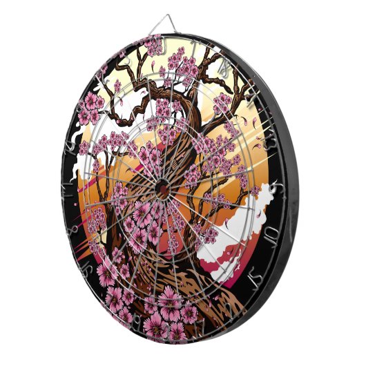 Cible De Fléchettes Fleur de cerisier sauvage (Devant droit)