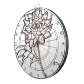 Cible De Fléchettes fleur de roses blancs (Devant droit)